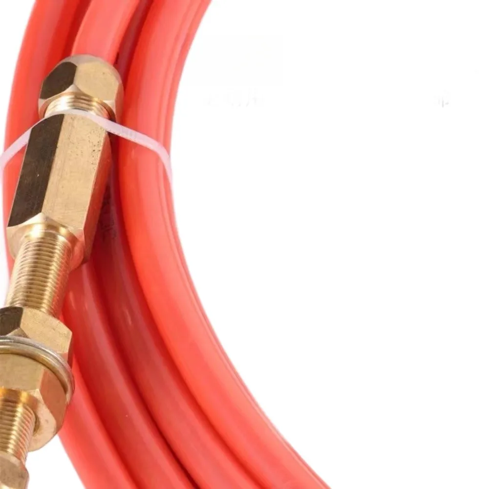 Red 8m Wire Feeding Conduit for TIG Welding Systems High Carbon Steel Flexible Design for Stable Wire Delivery