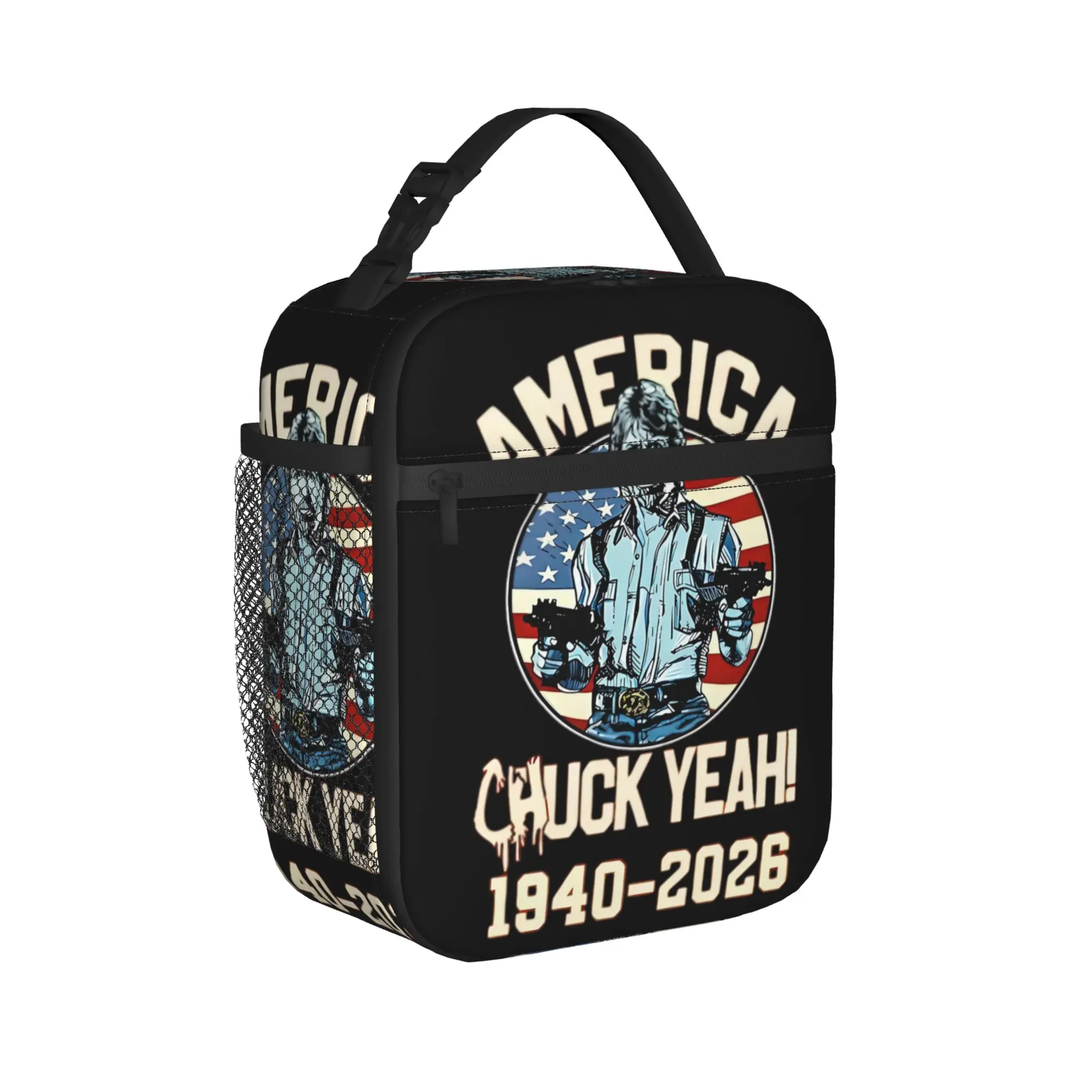 Chuck Norris 1940-2026 Insulated Lunch Bags High Capacity  Reusable Thermal Bag Tote Lunch Box School  Picnic Food Storage Bags