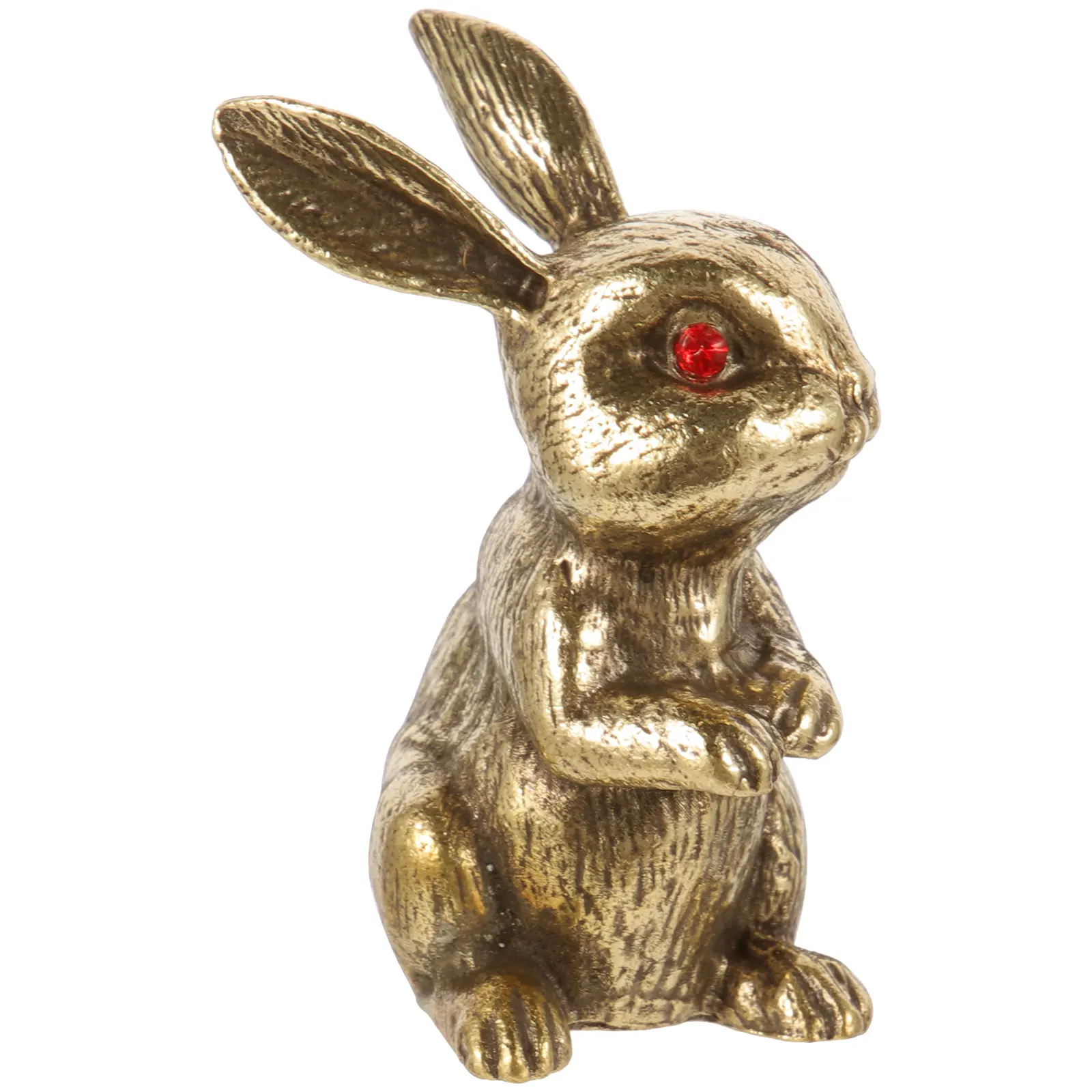 

Brass Rabbit Ornament Small Bunny Figurines Exquisite Decorations Cute Animal Sculpture Statues Vintage