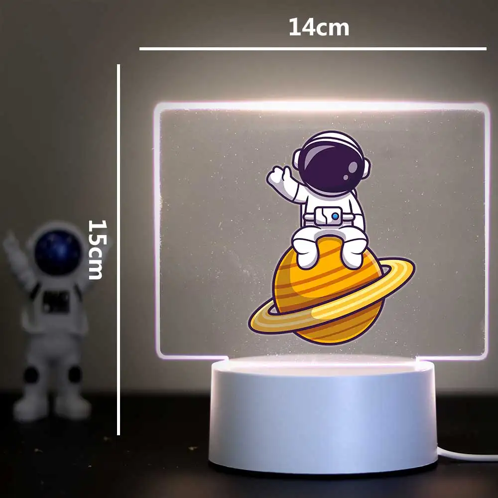 1 pc Lovely astronaut 3D Led Night Lamp Usb Atmosphere Desk Lamp