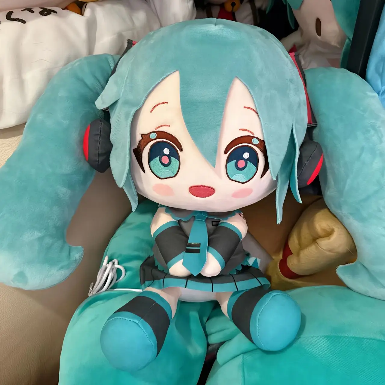 32CM New fufu Hatsune Miku Plush Doll Cute kawaii Pillow Cartoon  Anime Girl Shake scallions Children's Gift Kids Toy