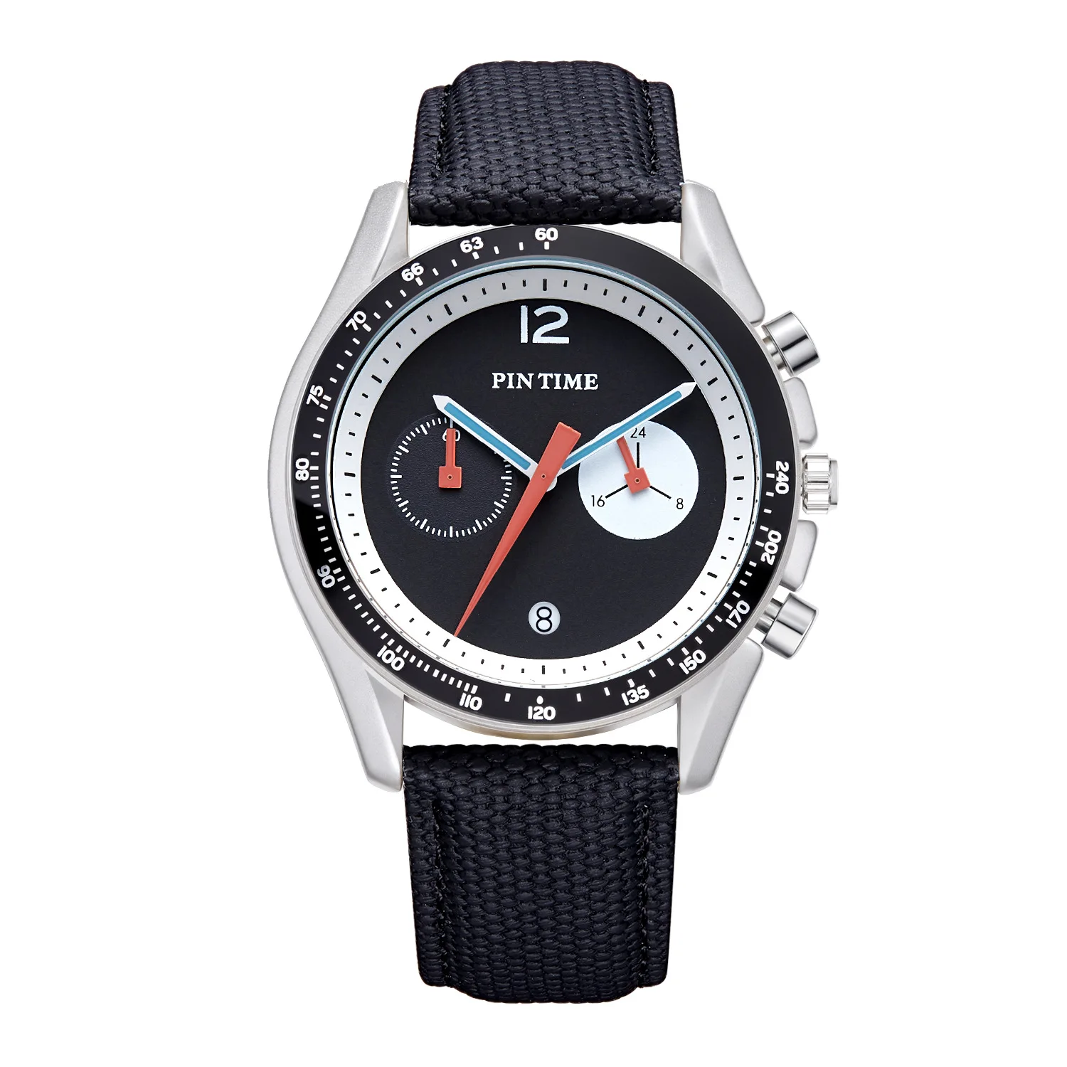 

Irregular Large Dial Unisex Wristwatch Nylon Strap Calendar Luminous Waterproof Quartz Daily Leisure Watch