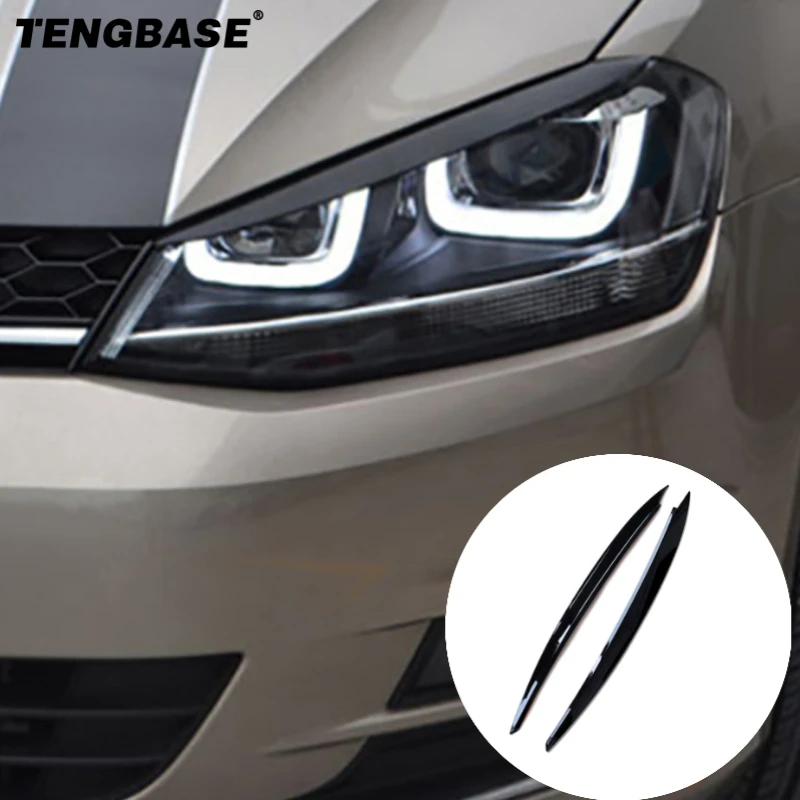 

Auto Headlight Trim Lamp Eyebrow Headlight Cover Trim Decoration Sticker For Volkswagen VW Golf 7 MK7 GTI Car Accessories