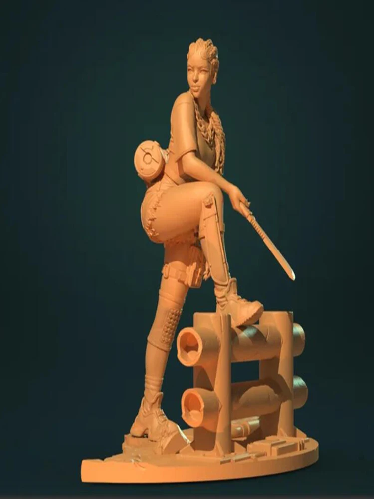 

1/24 ANCIENT WOMAN WARRIOR STAND Resin figure Model kits Miniature gk Unassembly Unpainted