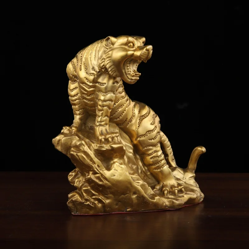 

Good Brass Decoration Tiger Climbing The Mountain Animal Home Office Entrance Metal Crafts Decoration Factory Wholesale