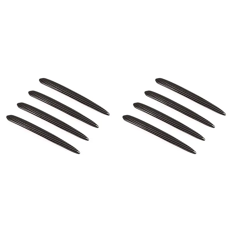 

AU28-2X Car Styling Exterior Door Handle Strips Decoration Sticker Trim For BMW 5 Series G30 G38 18-21 Carbon Pattern Black