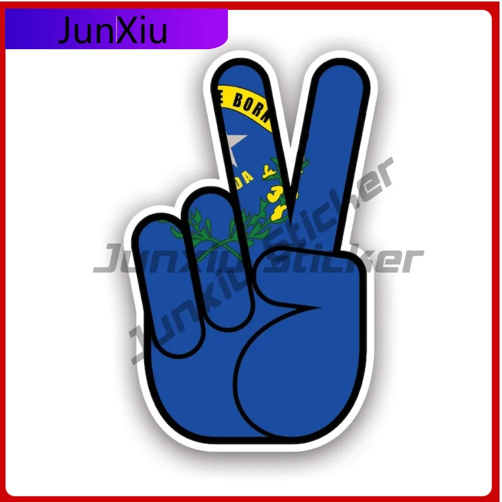 

Nevada Flag Peace Sign Stickerwaterproof Outdoor Anime Bumper Waterproof Vinyl Decal For Motocross Fun Sticker Decor Decor