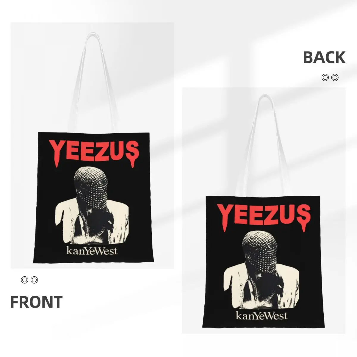 Bolsos de mano Unisex Kanye West Yeezus, bolsa de lona, Hip Hop, Rap, para compras