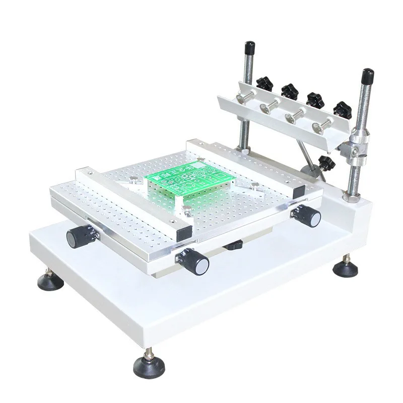 Customized High Precision Screen Printing Table Manual Small SMT Stencil Red Rubber Hand Printing Solder Paste Printer