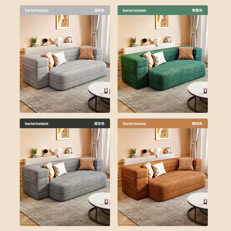 Double foldable small apartment technology cloth matte sofa bed