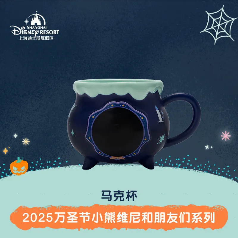 

Шанхай Диснейленд Винни-Пух и друзья термочувствительная кружка на Хэллоуин, серия 2025, изменение цвета, подарок на день рождения, Рождество