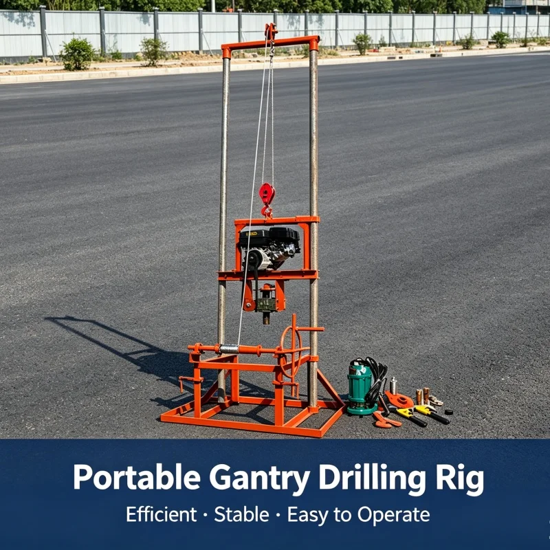Customized Water Well Drilling Rig, Disassemblable & Portable Drilling Equipment for Field Drought‑resistant Water Supply