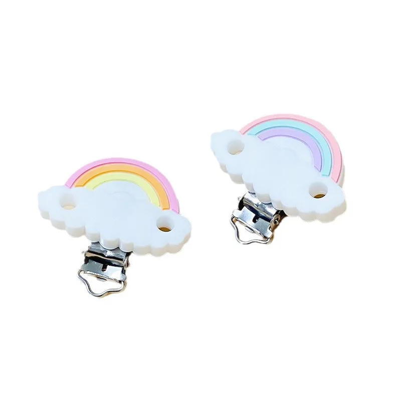 10 قطعة لهاية سيليكون سلسلة مقاطع DIY بها بنفسك ألعاب التسنين للأطفال عضاضة كليب قلادة حبة أداة Nurs هدية الحلمة ملحقات السلسلة