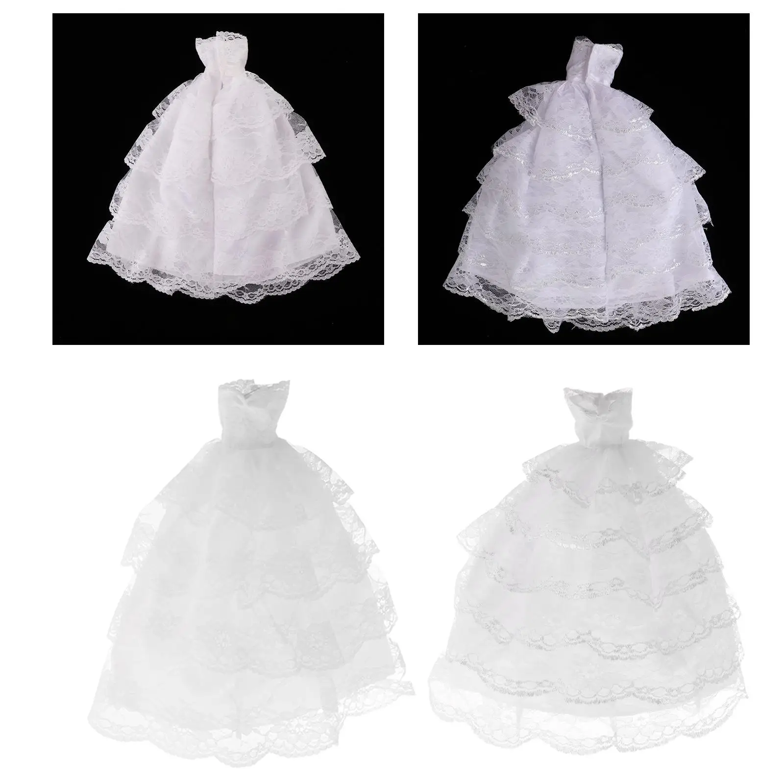 Bridal Dress Landscape Decor Educational Toy 1/6 Scale Figure Wedding Dress