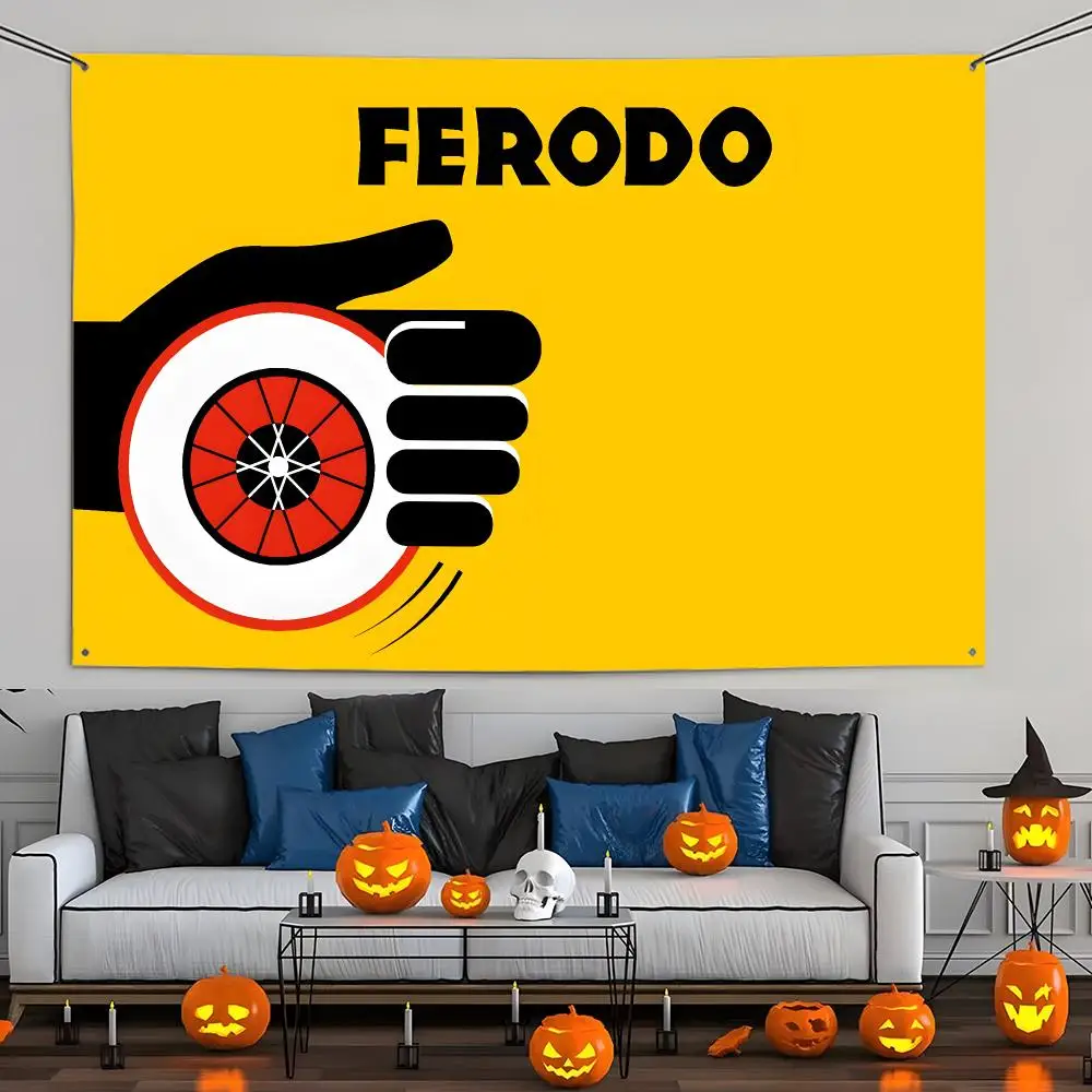 Fer-odos Brake Parts Flags Aesthetic Wall Tapestry Printed Wall Hanging Living Room Party Outdoor Decor