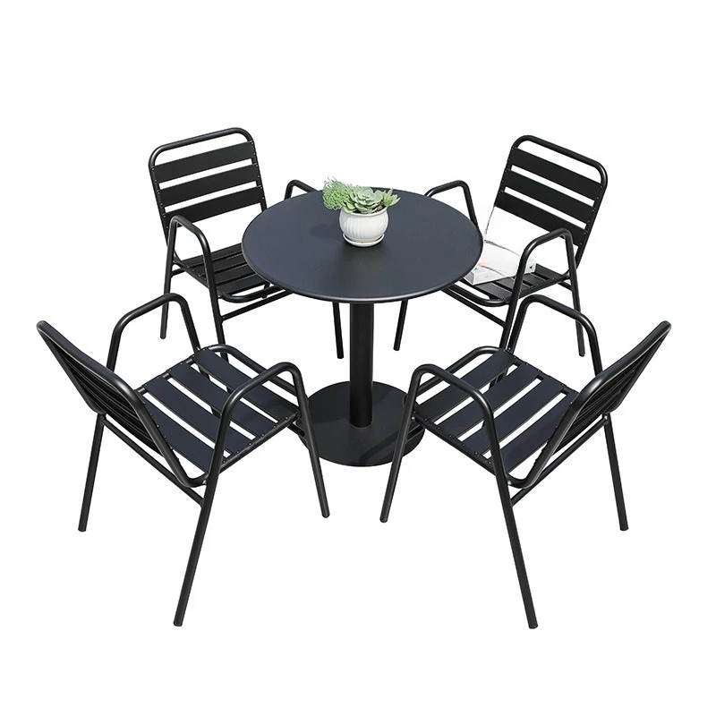 

Balcony tables and chairs Aluminum alloy outdoor courtyard, garden terrace Cafe Milk tea shop