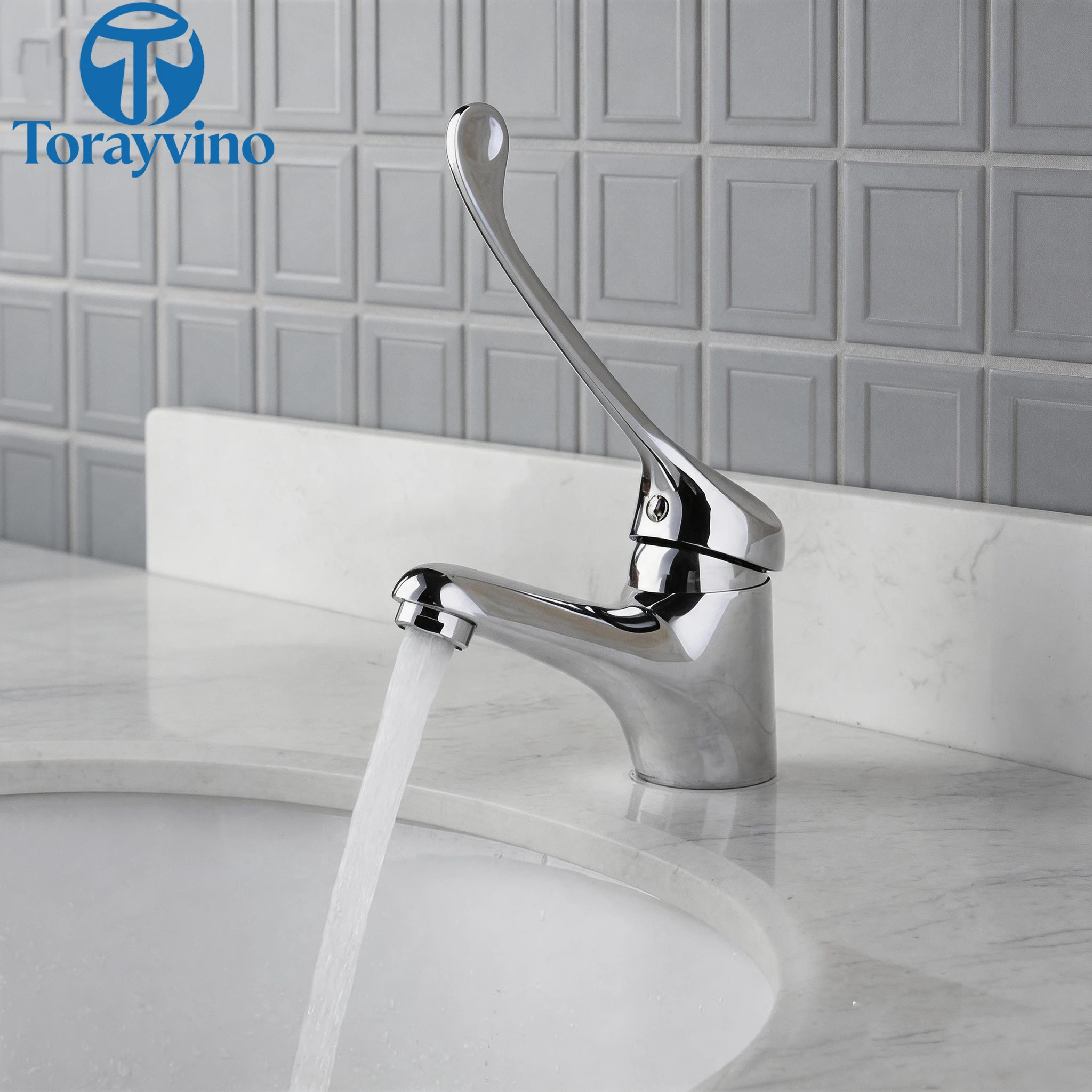 Torayvino Medical Mixer Bathroom Faucet  Chrome Water Tap Sink Faucets Sprayer Brass Hot & Cold Deck Mounted Faucet
