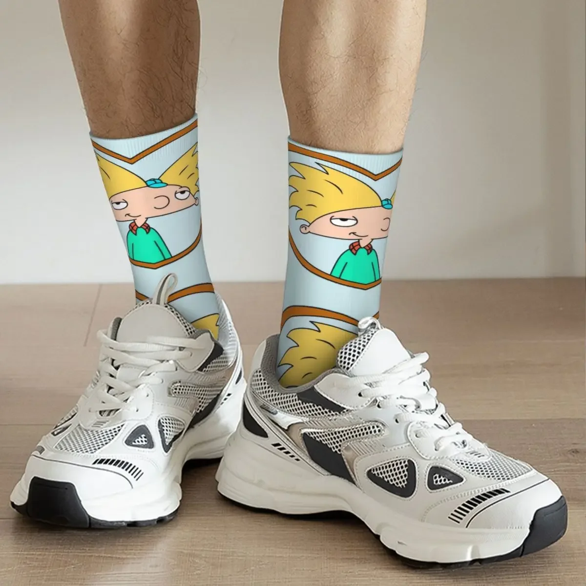 Hey Arnold Cartoon Design All Season Socks Merch for Unisex Non-slip Sock