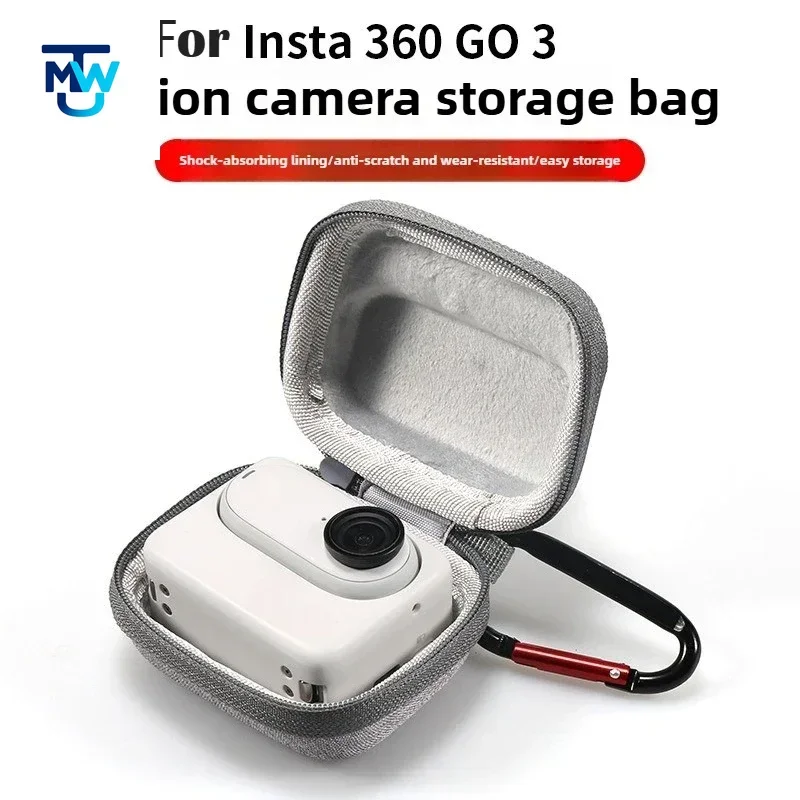 For Insta360 GO 3/3S Mini canvas storage bag， portable protective pouch for sports camera accessories