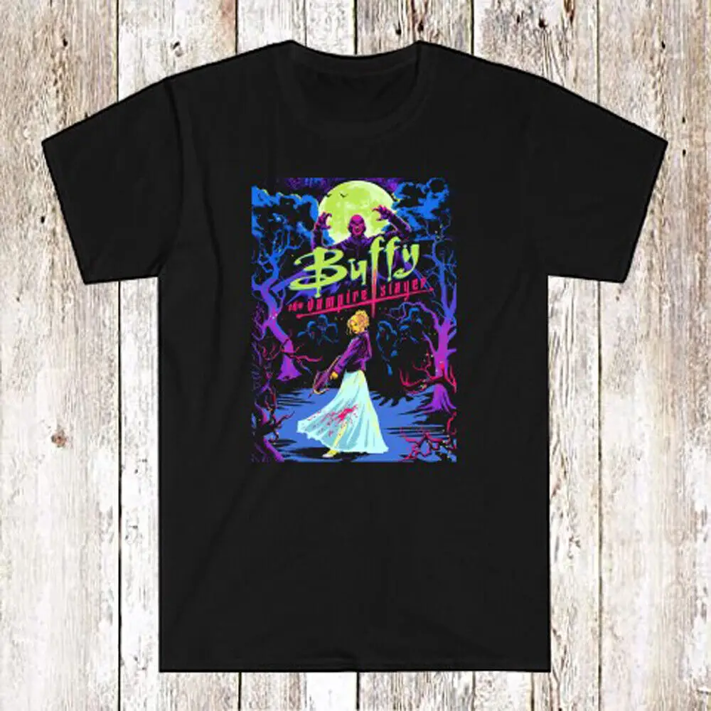 Camiseta negra de Buffy the Vampire Slayer para hombre, talla S-5xl, película de terror