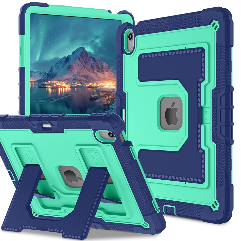For iPad Case 6 7 8 9 10th 11th 12th Gen M2 M3 M4 2026 2025 A16 11 Mini Air 4 5 10.9 13 inch Stand Case Shockproof Cover