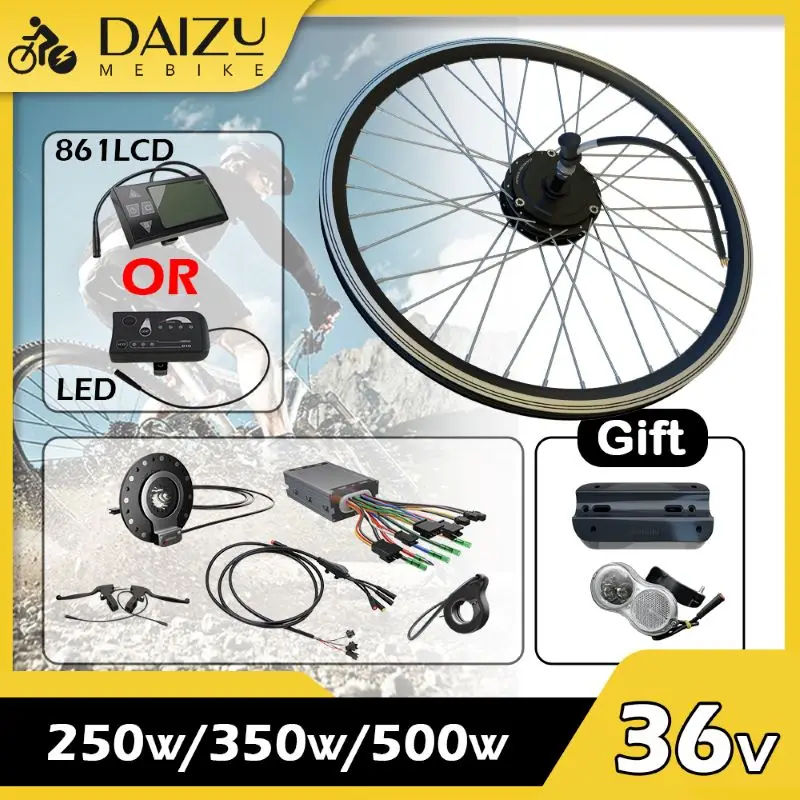 Electric bike Motor Wheel Kit without Battery 36V 250W 350W 500W Brushless Gear Hub E-Bike Conversion Kit Front Rear Drive