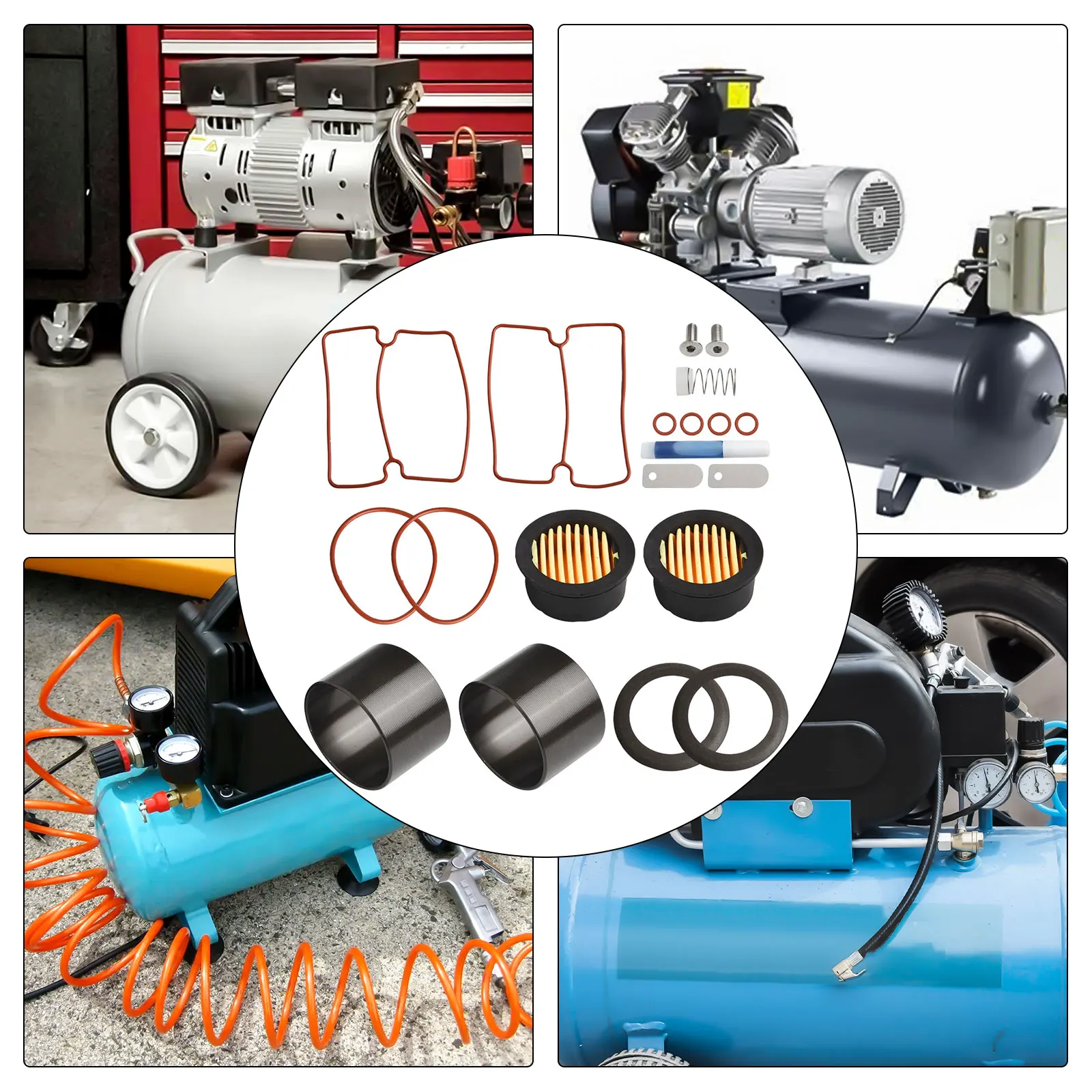 

For Air Compressor Repair 750W Compressor Accessories Oil-Free Air Compressor As Picture Show Includes Valve Plates
