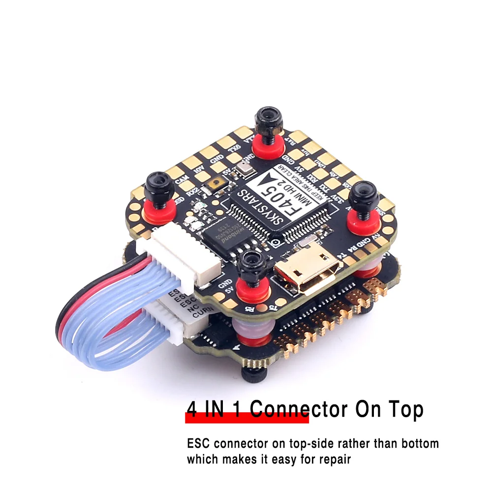 20x20mm Skystars F405 Mini HD2 Flight Controller and KM35 35A 3-6S ESC Stack