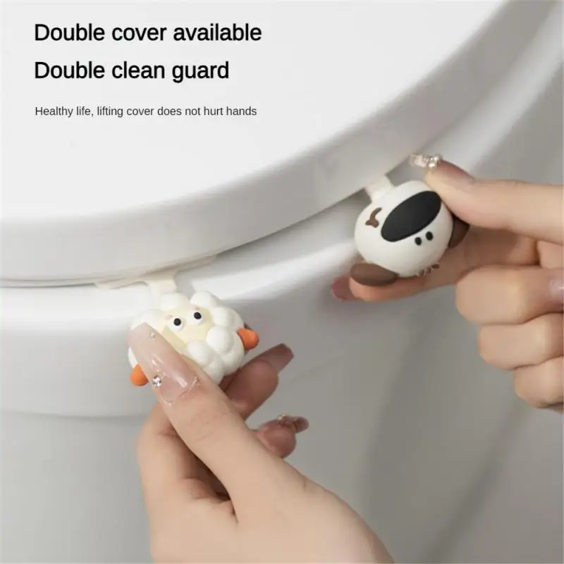 Portable Cartoon Toilet Seat Lifter Toilet Lifting Device Avoid Touching Toilet Lid Handle WC Accessories Toilet Ring Handle