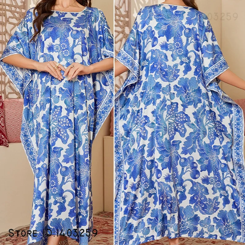 

Oversize Women Long Robe Nightgown Spring Summer New Sleepwear Homewear Print Flower Satin Nightdress Bathrobe Loose Loungewear