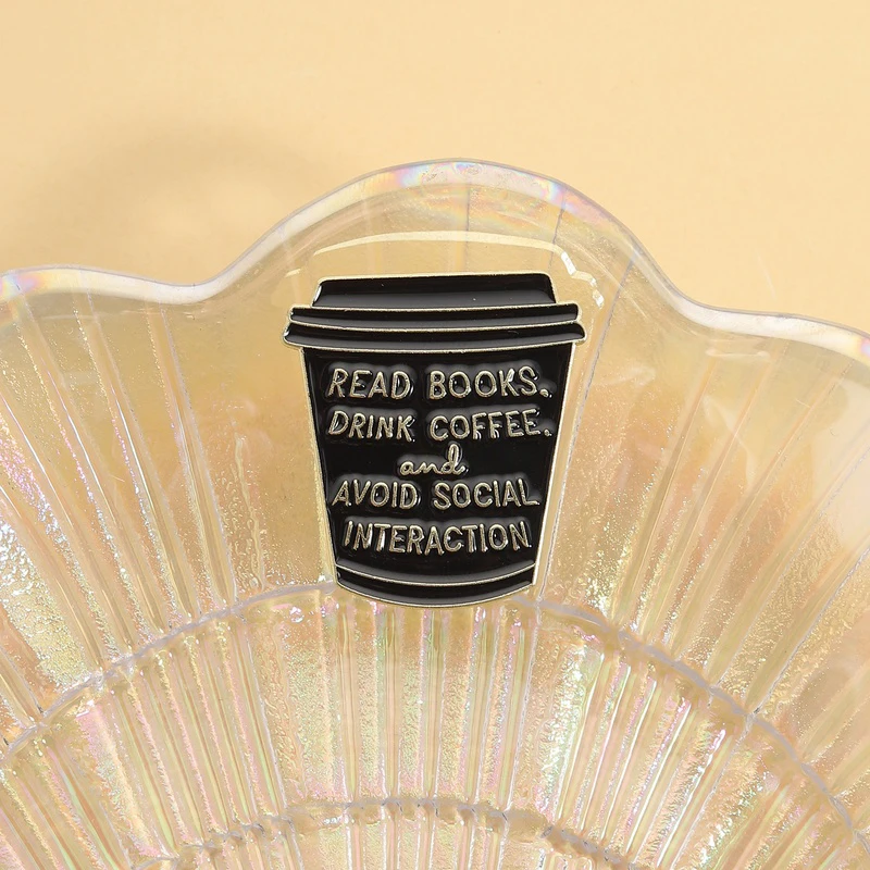 Book Collector Enamel Pins Attached To Fictional Characters Brooches Be Kind Bookworm Badge Coffee Book Jewelry Gift for Friends