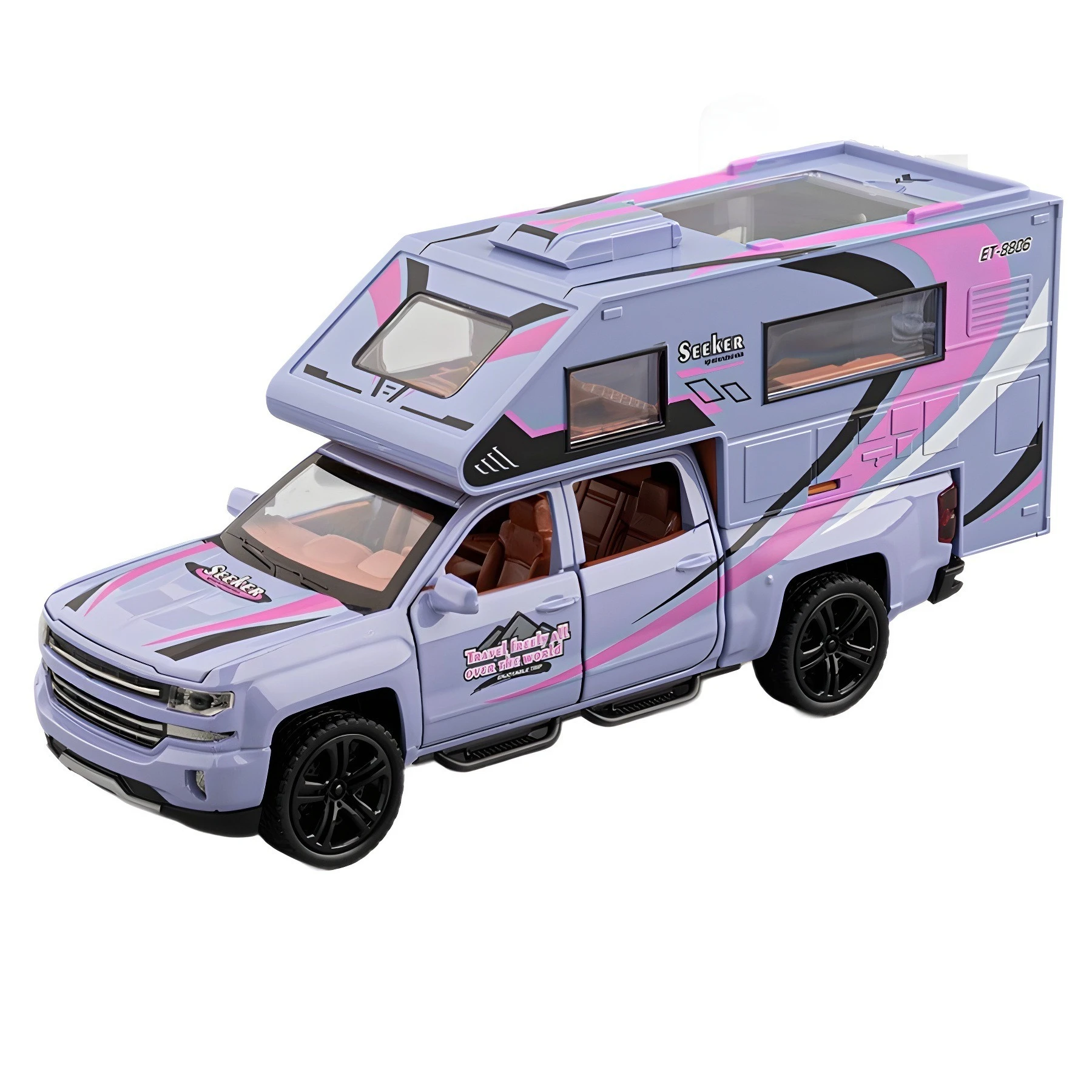 

1:32 Camping car Travel RV Alloy Car Diecasts & Toy Vehicles Metal Toy Car Model Sound and light Collection Kids Toy