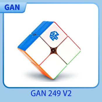 GAN 249 V2 Magic Speed Cube Stickerloos GAN 249 V 2 Professioneel Fidget Speelgoed GAN249 V 2 Cubo Magico Puzzel Gan 2x2 Kubus