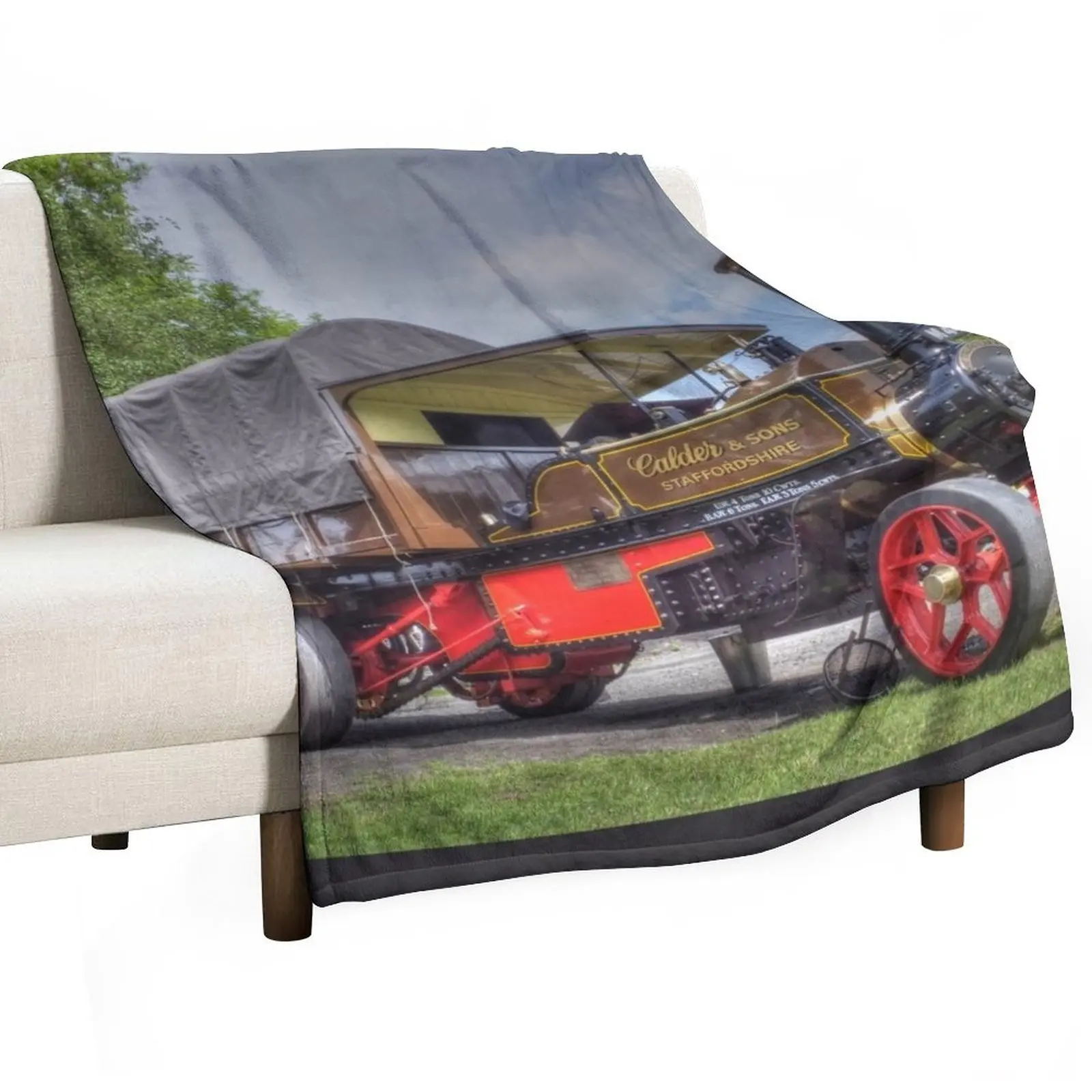 Foden Steam Wagon Throw Blanket Furrys Decorative Sofa Blankets