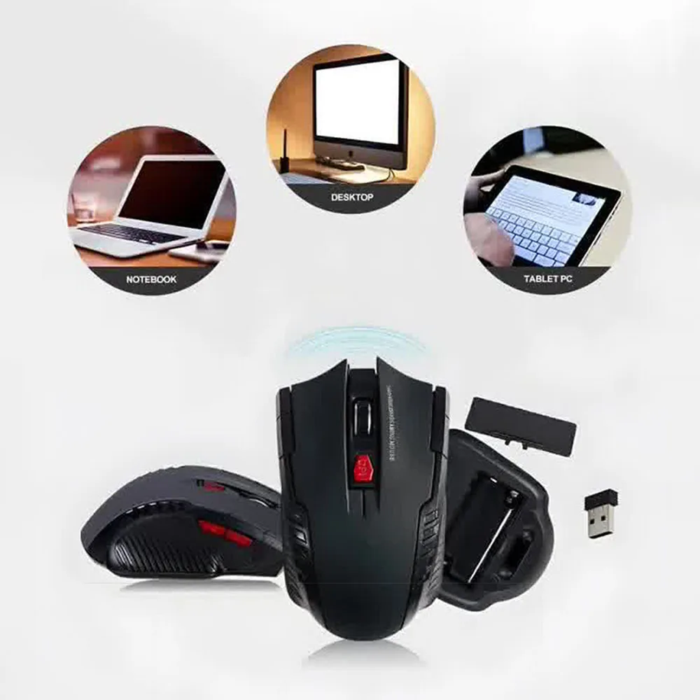 Игровая беспроводная мышь, портативная игровая домашняя офисная настольная мышь, ноутбук, универсальная цветная фотоэлектрическая мышь для Windows 2000/xp/vista