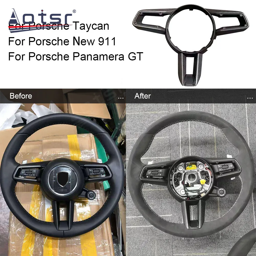 

Customized upgradation Car Steering Wheel For Porsche Taycan New 911 Panamera GT Accessorie Shift Paddle Heating Vibration