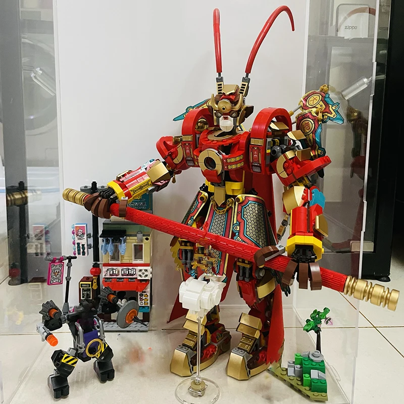 New Wukong Series Little Xia The Legendary Monkey King Huaguoshan Spider Building Blocks Marine Base Model Bricks Toys Children