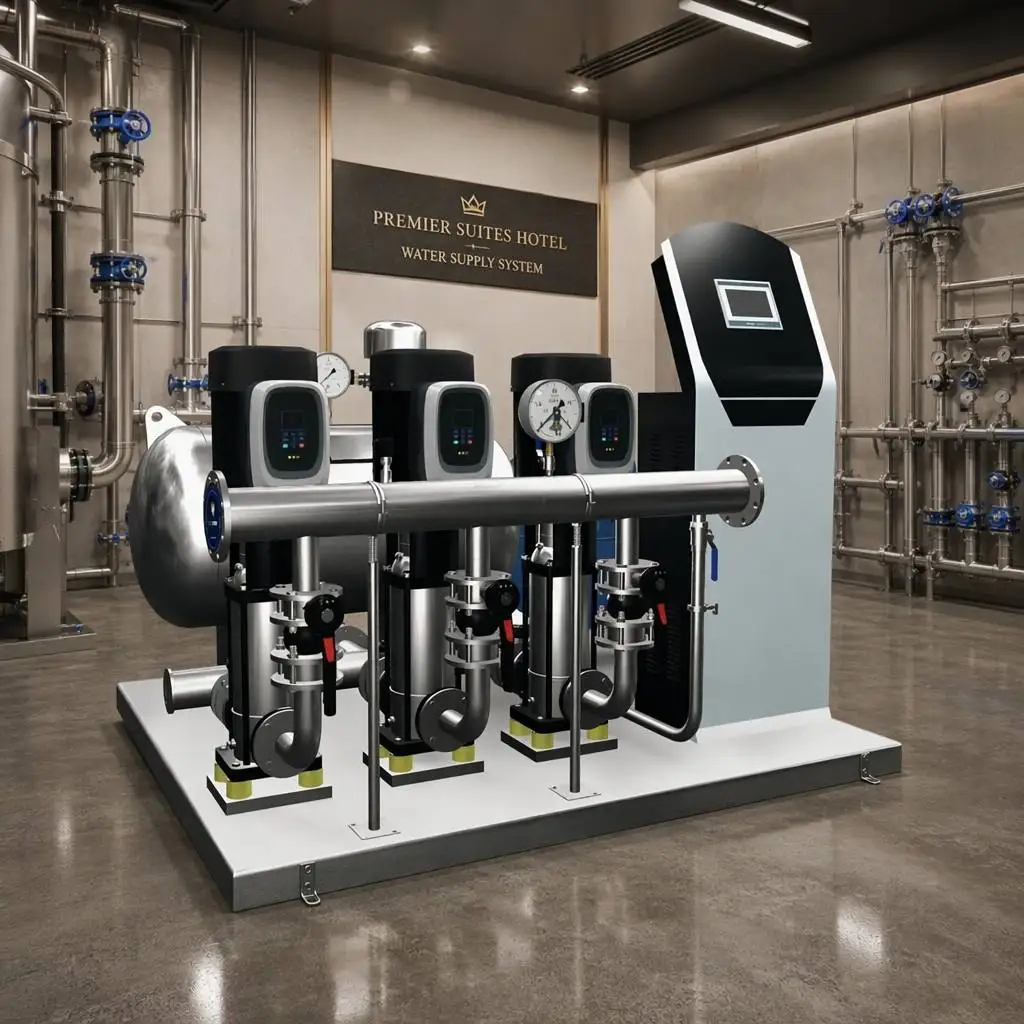 Industrial VFD Constant Pressure Booster System 50-1200m³/h For Factory Process Water Cooling Tower