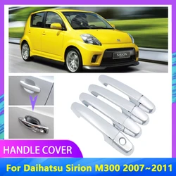 For Daihatsu Sirion M300 Boon Toyota Passo Perodua 2007~2011 Car Handle Cover Chrome High Quality Auto Rustproof Accessories