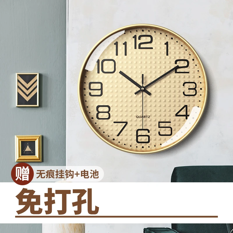 

Wall-mounted Clock Simple Household Mute Wall Clock Modern Living Room Round Home Decorations Living Room Quartz Cloc Clock Room