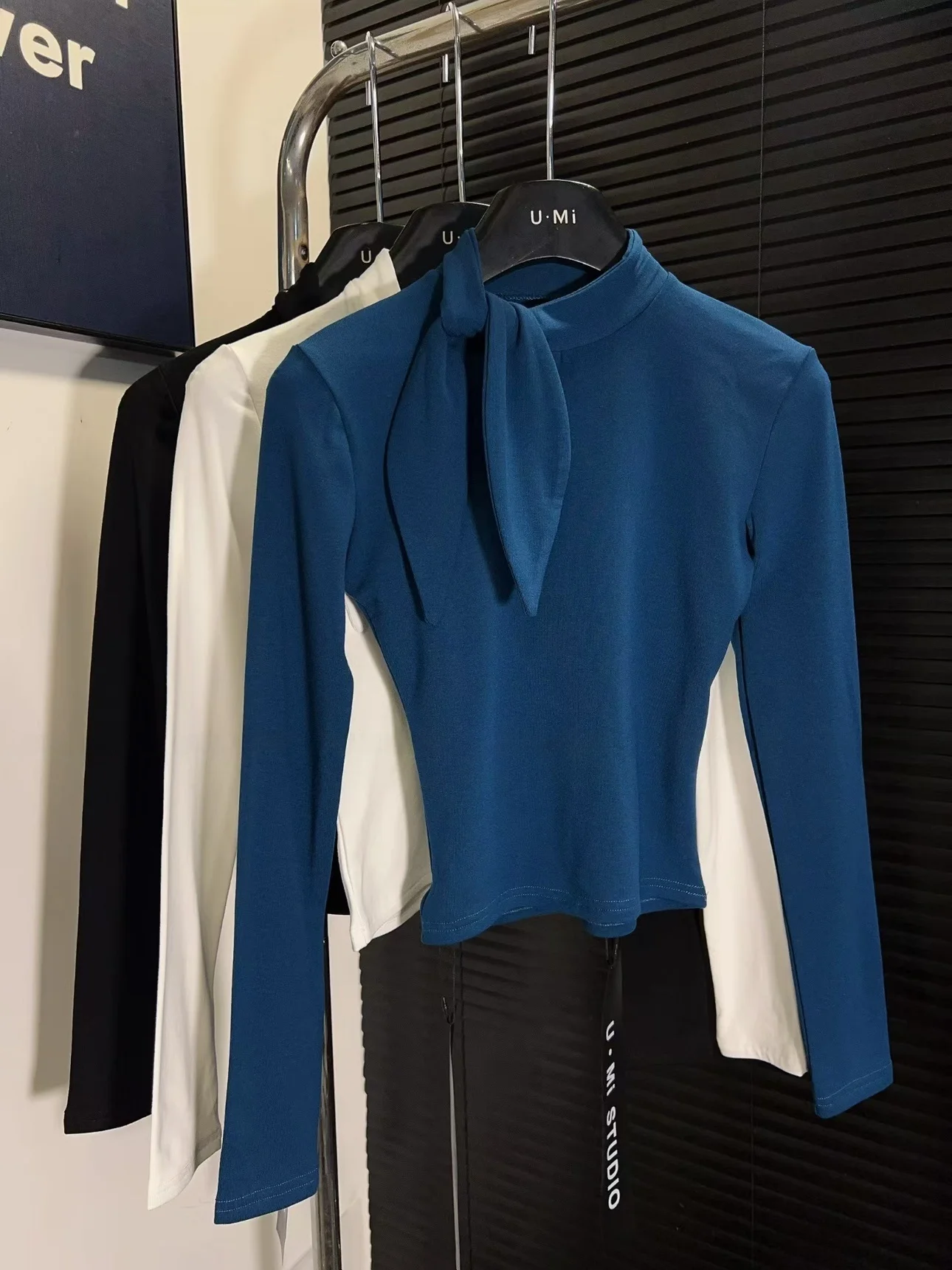 الكورية Sle عقدة ort Sve المرأة تي شيرت الشتاء Thiened طويل Sve القطن جولة Ne أعلى التخسيس صالح #2