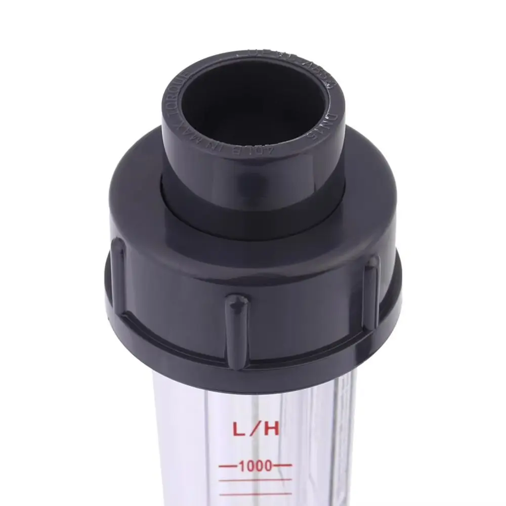 1Pcs DN15 Plastic Liquid Float Flowmeter 6-60LPH 100-1000LPH UPVC Tube Type Rotameter Transparent Cone Tube Plastic