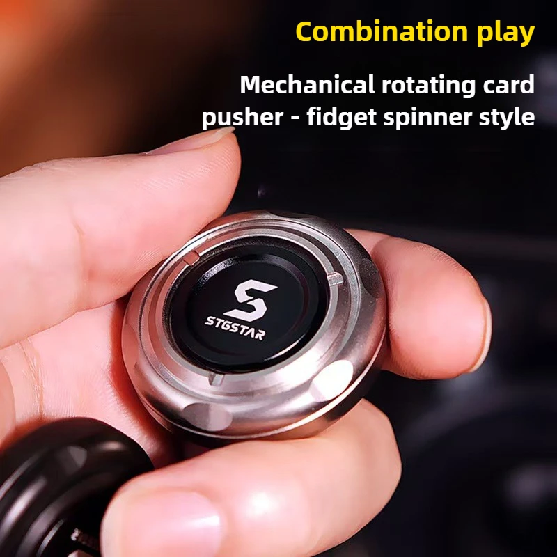 Magnet Master 2.0 Stainless Steel Mechanical Ratchet EDC Push Card Slapping Coin Desktop Decompression Toy