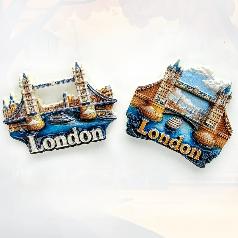 London Thames Bridge Refrigerator Sticker Souvenir Gift Travel Companion Gift Magnetic Sticker Home Decoration