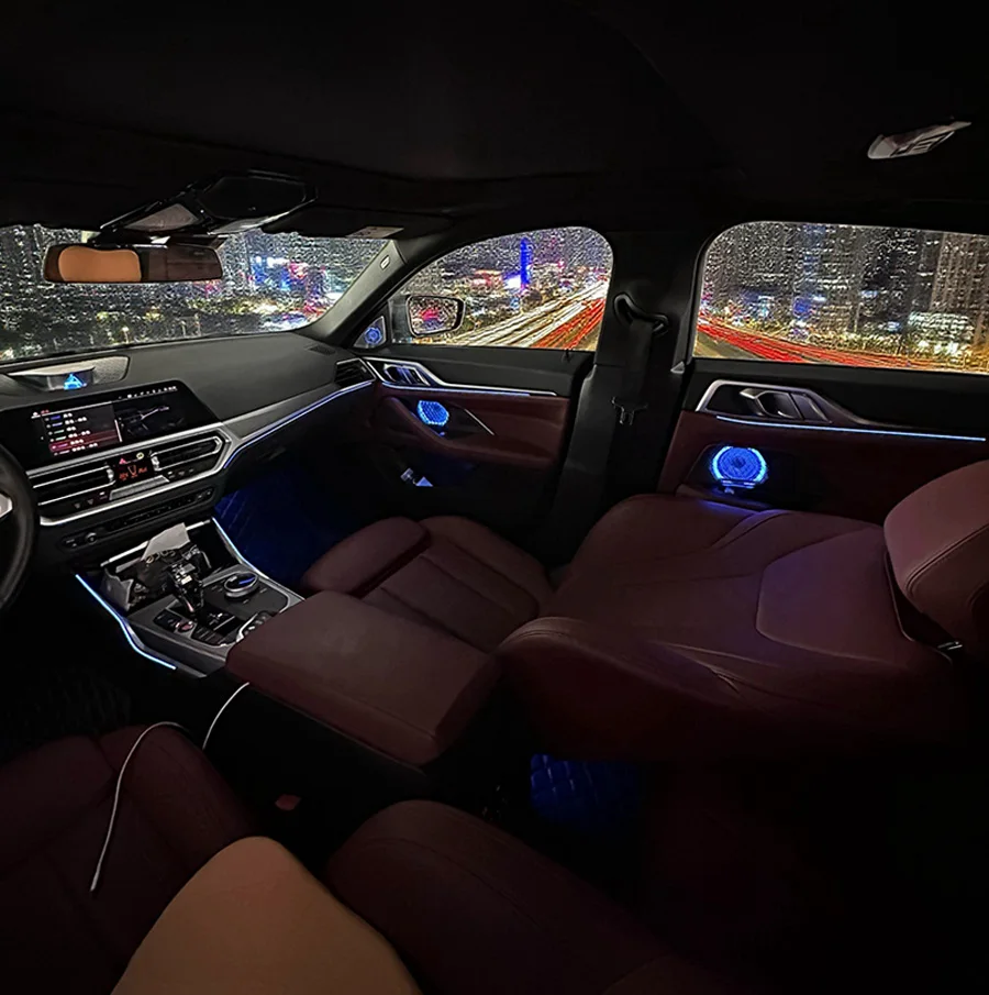 LED Ambient Light For BMW 4 Series G22 G23 G26 11 Colour Ambient Lights Upgrade Interior Luminous Kit A-pillar Car Accessories
