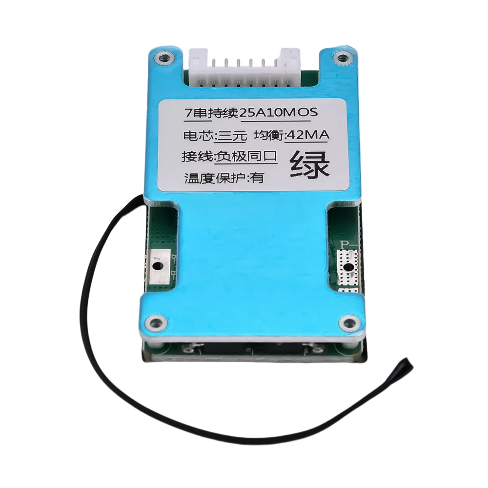 BMS 7S 24V 15A 20A 25A ليثيوم أيون Lmo بطارية ليثيوم 18650 ثلاثية توازن لوحة حماية الشحن وحماية درجة حرارة NTC