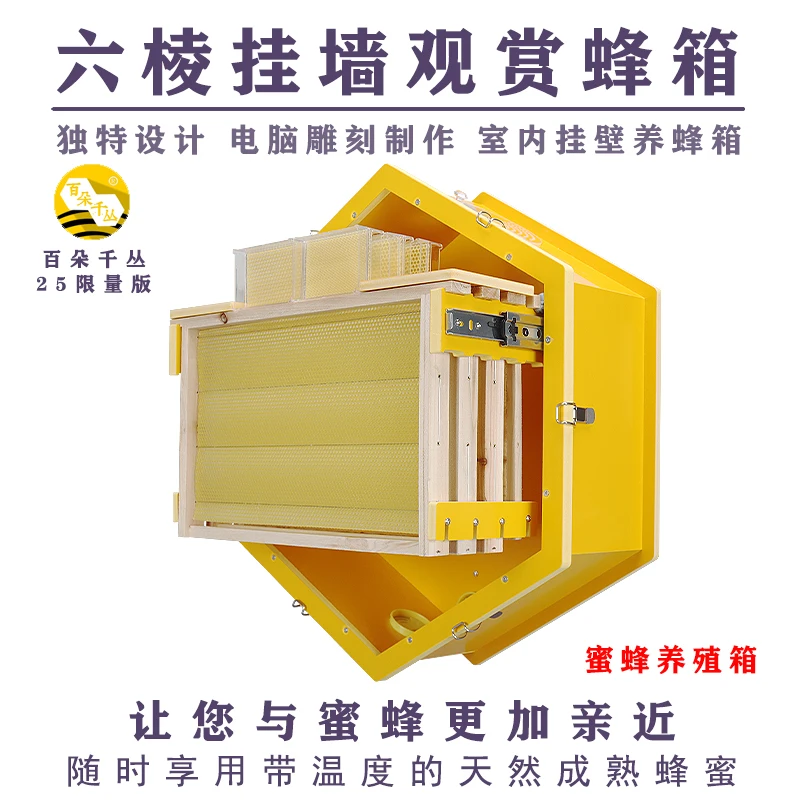 Wall-mounted beehives Indoor bee farming Ornamental beekeeping appliances 2025 limited edition