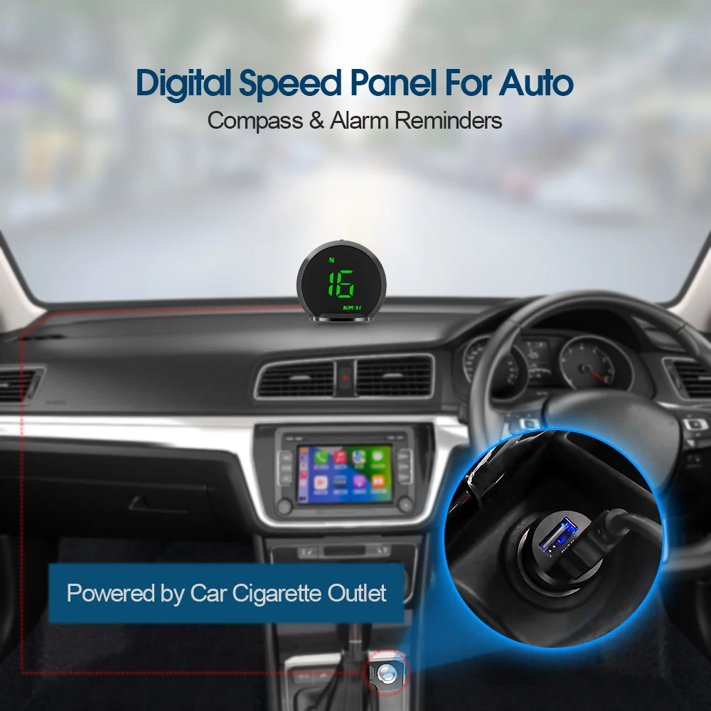 

Portable Auto Hud Head Up Display Mph GPS Speedometer Display Digital Speed Meter For Car Boat Truck Bus With GPS Clock Compass