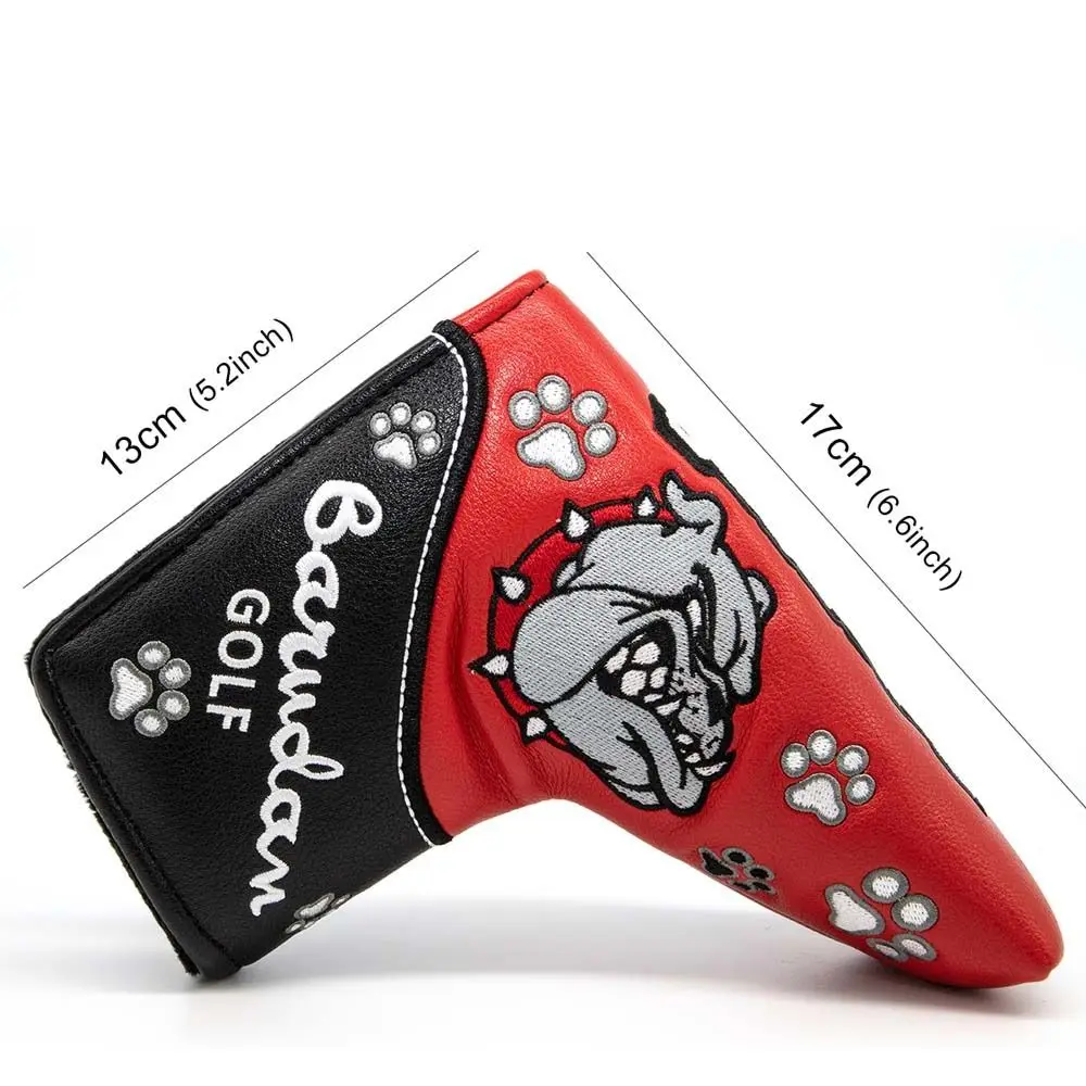 Closure Accessories Golf Putter Cover Golf Head Cover Bulldog Golf Headcover Golf Mallet Putter Cover Putter Headcover