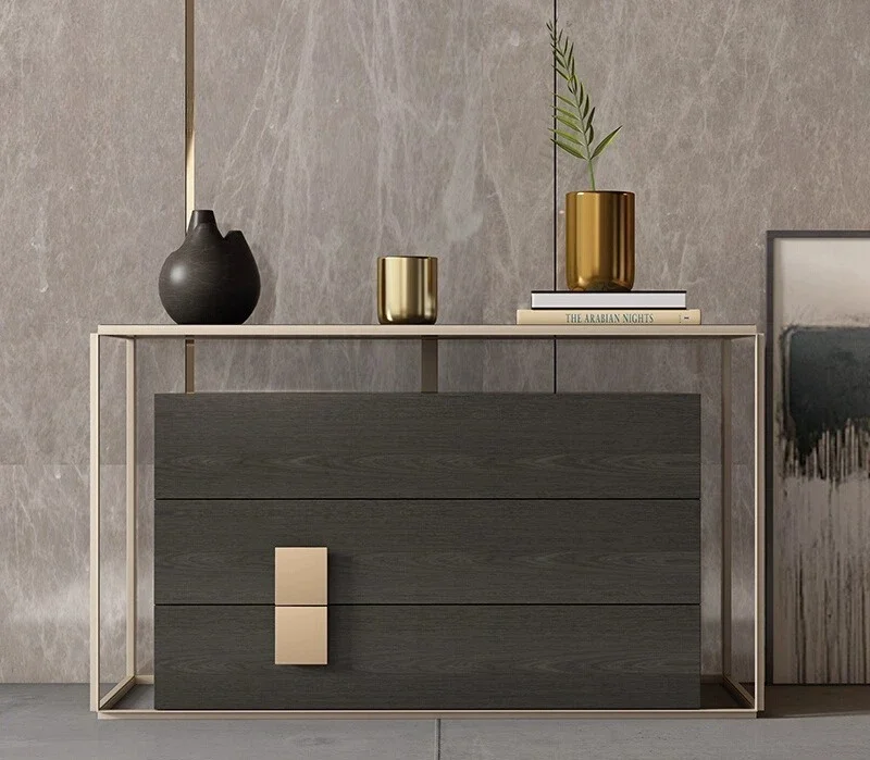 

Современный шкаф-тумба в стиле лайт-люкс, декоративный шкаф для прихожей, перегородка, тумба-шкаф для хранения